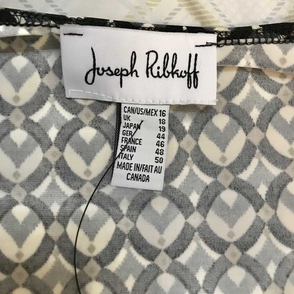 Joseph Ribkoff midi dress print design women sz 12 - Picture 2 of 6